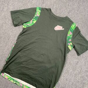 Nike‎ 2019 SS Green Pink Floral Boys Short Sleeve T Shirt AR5272 346 Size XL